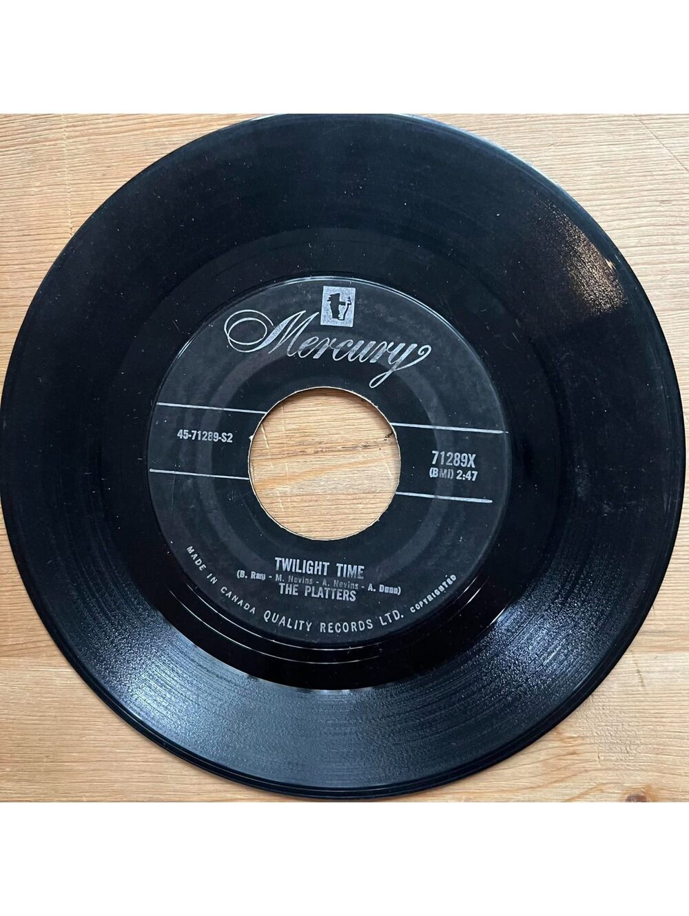 The Platters - Twilight Time/Out of my Mind 45rpm VG+ R13